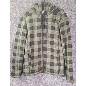 Urban Pipeline Flannel Jacket W/Faux Fur Lining Size Small Men’s Green Plaid Zip